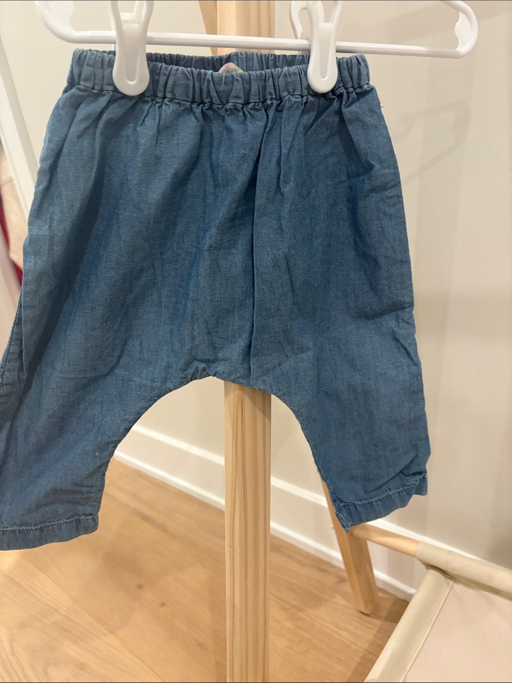 Bonpoint Chambray Kids Pants in Blue